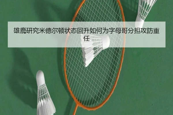 雄鹿研究米德尔顿状态回升如何为字母哥分担攻防重任 - kaiyun